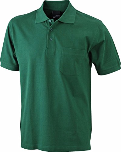 Men's Polo Pocket | dark-green | L im digatex-package von James & Nicholson