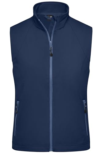 James & Nicholson Damen Softshell Weste - Taillierte Weste aus elastischem Softshell | Farbe: navy | Grösse: XXL von James & Nicholson