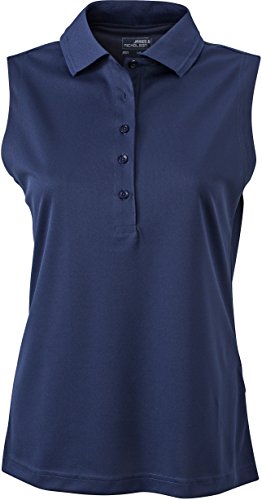 Polo Ärmellos - Farbe: Navy - Größe: L von James & Nicholson