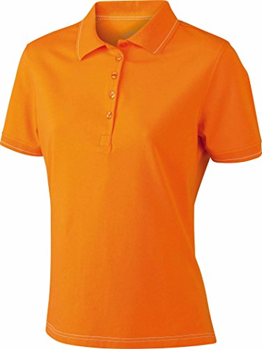 Poloshirt Kontraststreifen - Farbe: Orange/White - Größe: XL von James & Nicholson