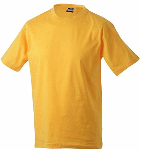 Schweres T-Shirt ohne Seitennähte - Farbe: Gold Yellow - Größe: XL von James & Nicholson