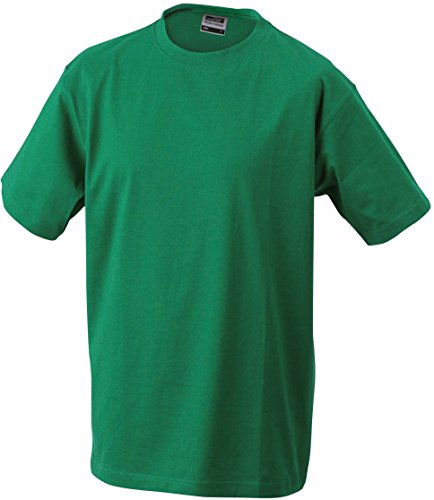 Schweres T-Shirt ohne Seitennähte - Farbe: Irish Green - Größe: XL von James & Nicholson