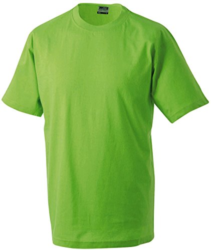 Schweres T-Shirt ohne Seitennähte - Farbe: Lime Green - Größe: 3XL von James & Nicholson