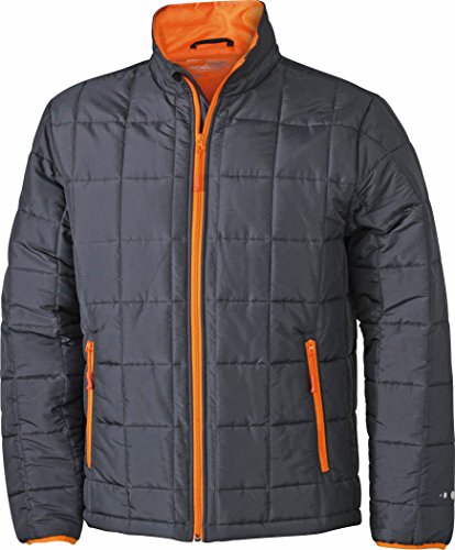 Steppjacke Thinsulate3M-Wattierung - Farbe: Carbon/Orange - Größe: XL von James & Nicholson