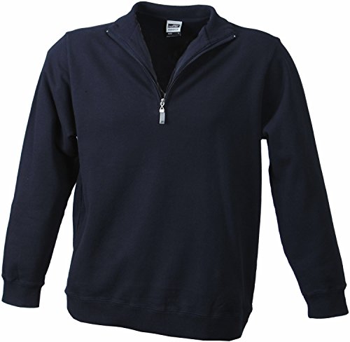 Sweater 1/4 Zip - Farbe: Navy - Größe: XL von James & Nicholson