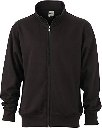 Sweatjacke Stehkragen - Farbe: Black - Größe: L von James & Nicholson