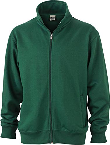 Sweatjacke Stehkragen - Farbe: Dark Green - Größe: 4XL von James & Nicholson