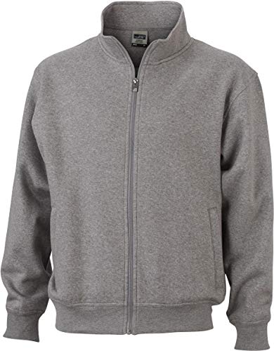 Sweatjacke Stehkragen - Farbe: Grey Heather - Größe: 3XL von James & Nicholson