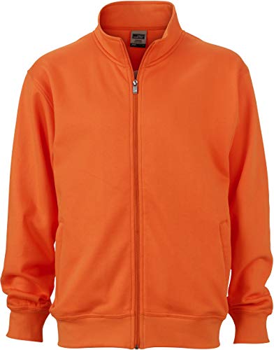 Sweatjacke Stehkragen - Farbe: Orange - Größe: 3XL von James & Nicholson