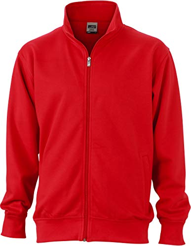 Sweatjacke Stehkragen - Farbe: Red - Größe: M von James & Nicholson