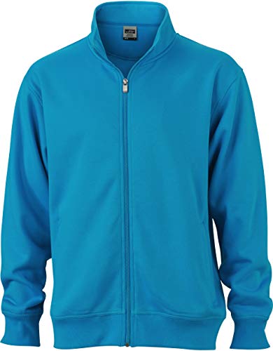 Sweatjacke Stehkragen - Farbe: Turquoise - Größe: 4XL von James & Nicholson