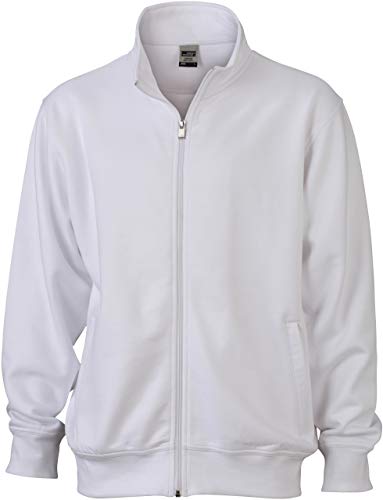 Sweatjacke Stehkragen - Farbe: White - Größe: XS von James & Nicholson