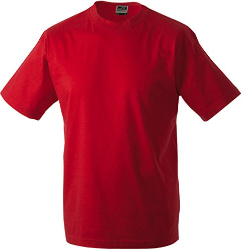 T-Shirt Ohne Seitennähte - Farbe: Red - Größe: M von James & Nicholson