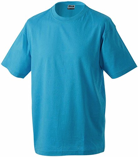 T-Shirt Ohne Seitennähte - Farbe: Turquoise - Größe: M von James & Nicholson