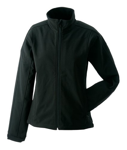 Trendige Damen-Jacke aus Softshell black XL von James & Nicholson