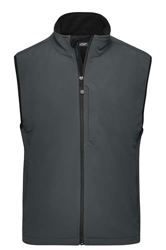 James & Nicholson Herren Softshell Weste - Sportliche Weste mit 3-lagiger TPU Membran | Farbe: carbon | Grösse: XL von James & Nicholson