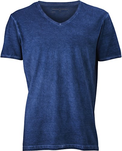 Trendiges T-Shirt Spray Print - Farbe: Denim - Größe: M von James & Nicholson