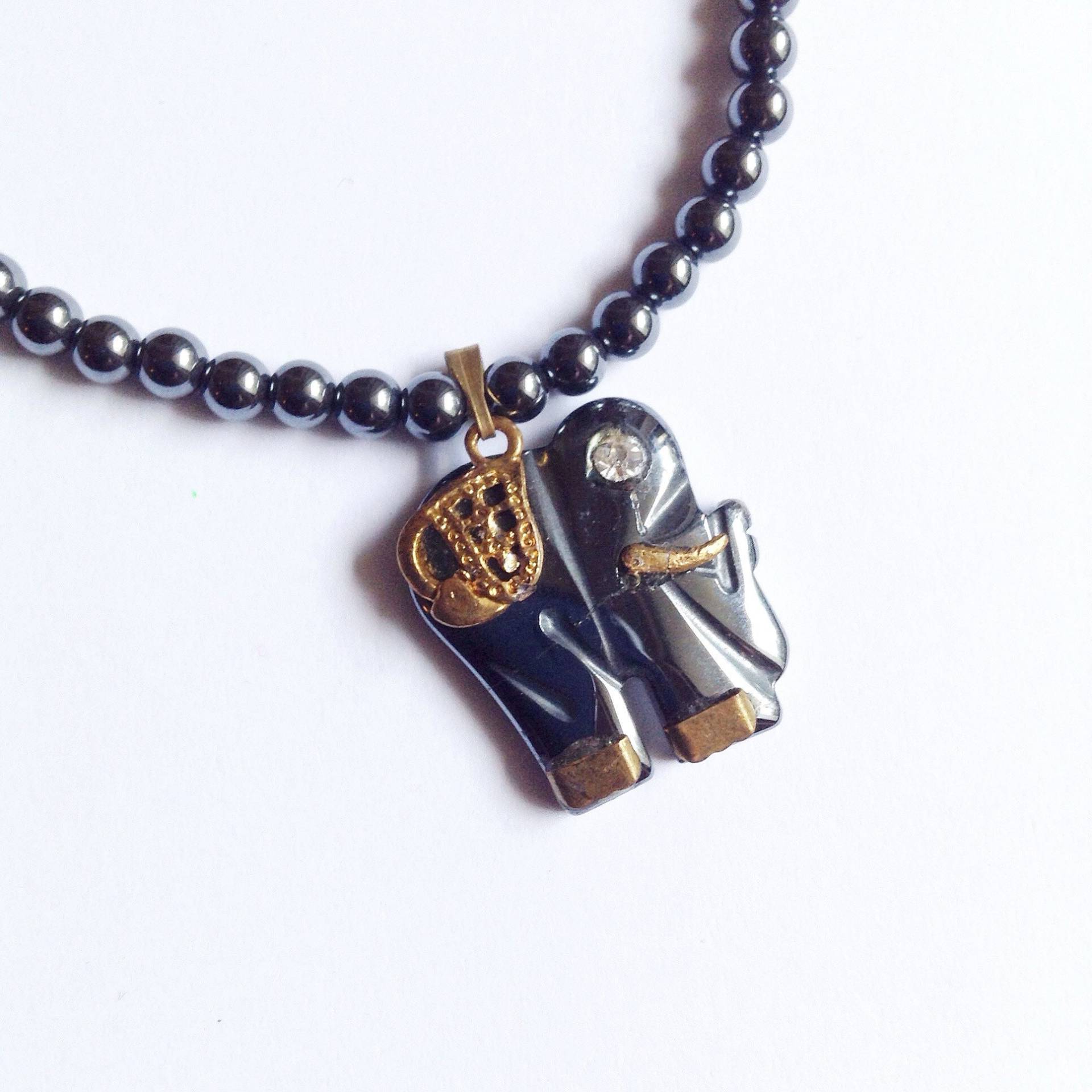 Schwarzer Elefant Halskette Schwarzer Elefant Halskette von James127Jewelry