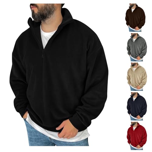 Jamicy Fleecepullover Herren Sweatshirt ohne Kapuze Einfarbig Microfleece Pullover Half Zip Winterpullover Gefütterte Sweater Langarm Pulli Übergangsjacke Outlet Angebote Schwarz XXL Jamicy Fleecepullover Herren Sweatshirt ohne Kapuze Einfarbig Microfleece Pullover Half Zip Winterpullover Gefütterte Sweater Langarm Pulli Übergangsjacke Outlet Angebote Schwarz XXL von Jamicy