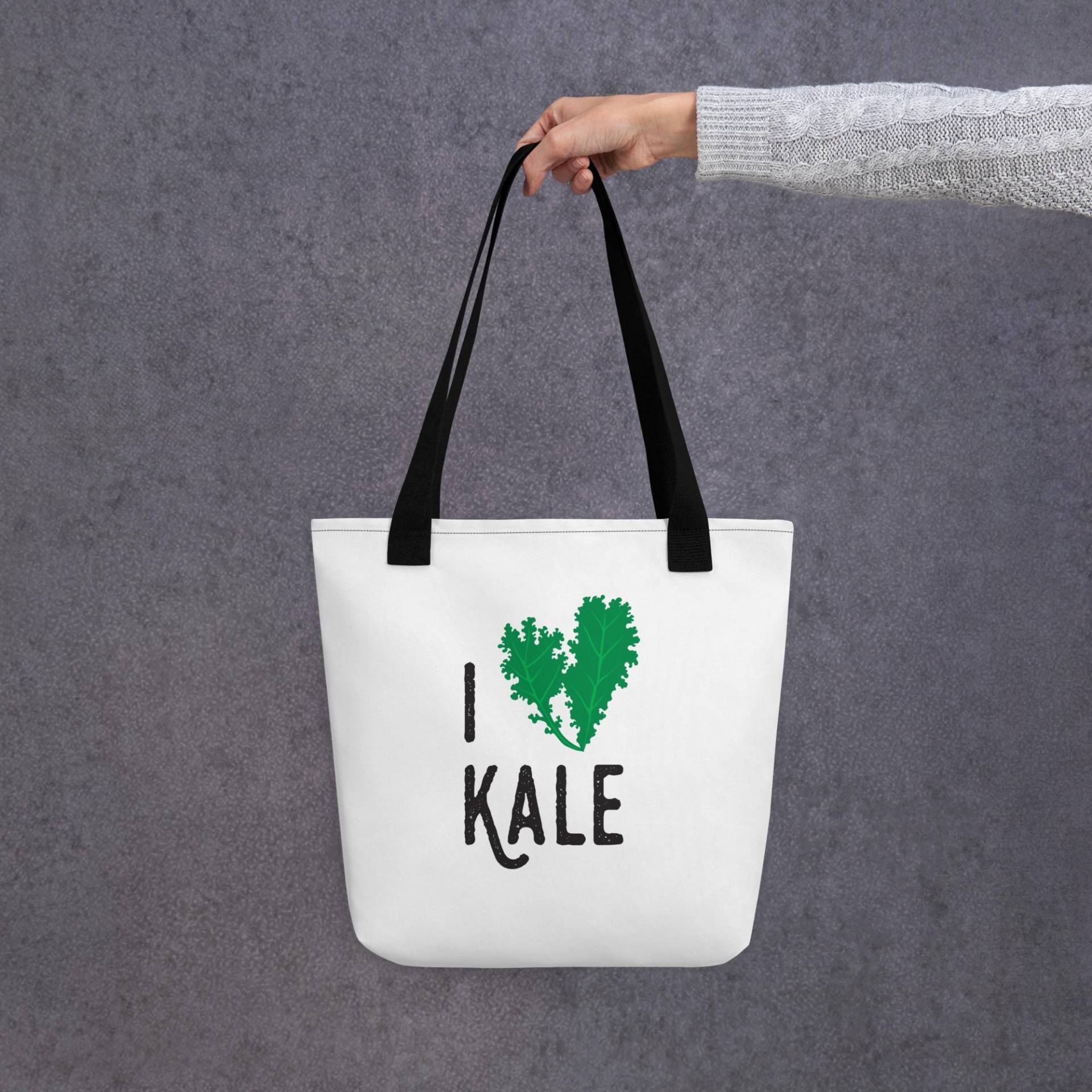 I Love Kale Tragetasche Wiederverwendbare Einkaufstasche von JamieLessemDesign