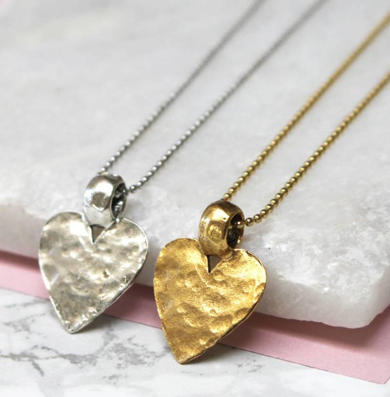 Gehämmert Herz Halskette - Valentines Geburtstag Beste Freundin Schwester Geschenk Für Sie von JamieLondonJewellery
