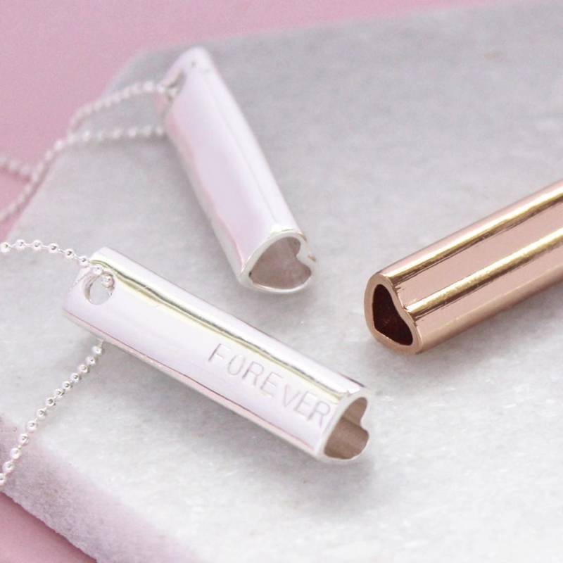 Lange Herz Bar Halskette - Muttertag Geschenk Für Sie Mama von JamieLondonJewellery