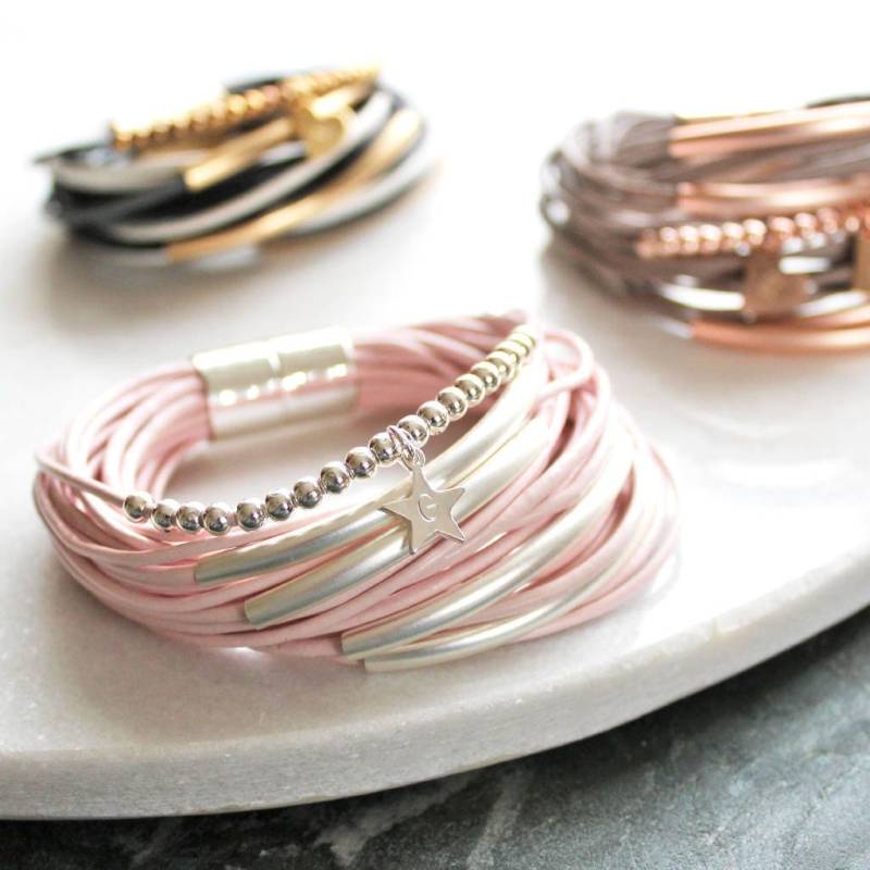 Multi-strang Leder Armband - Freundschaft Geburtstagsgeschenk Geschenk Für Sie von JamieLondonJewellery