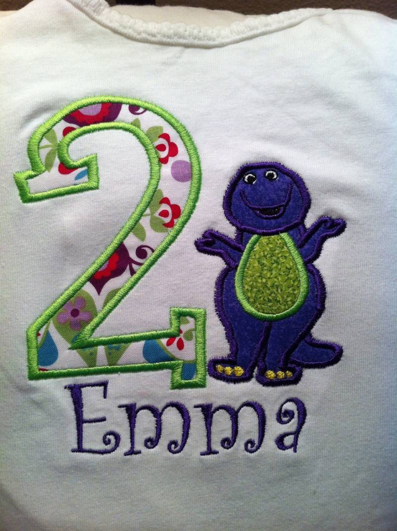 Des Kindes Barney Applique Shirt Des Kindes Barney Applique Shirt von JamieSewCute