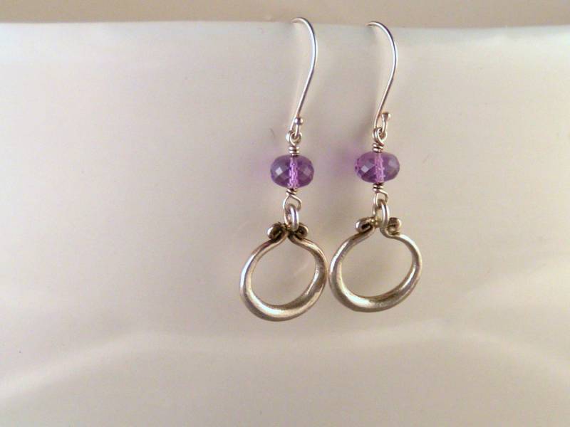 sterling Silber & Amethyst Ohrringe von Jamilary