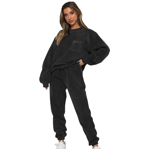 Jamron Damen Cord 2 Teiliger Trainingsanzug Jogginganzug Herbst Winter Flauschige Freizeitkleidung Set SN070299 Dunkelgrau XL Jamron Damen Cord 2 Teiliger Trainingsanzug Jogginganzug Herbst Winter Flauschige Freizeitkleidung Set SN070299 Dunkelgrau XL von Jamron