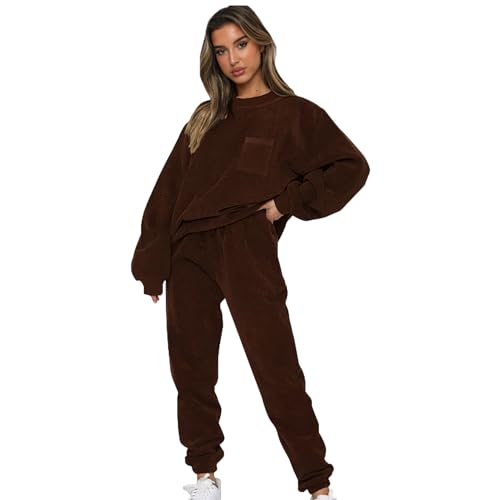 Jamron Damen Cord 2 Teiliger Trainingsanzug Jogginganzug Herbst Winter Flauschige Freizeitkleidung Set SN070299 Kaffee XXL Jamron Damen Cord 2 Teiliger Trainingsanzug Jogginganzug Herbst Winter Flauschige Freizeitkleidung Set SN070299 Kaffee XXL von Jamron