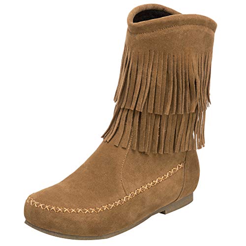 Jamron Damen Modisch Doppelt Fransen Mokassin Stiefel Halbschaft Cowboystiefel Braun SN02781 EU39.5 Jamron Damen Modisch Doppelt Fransen Mokassin Stiefel Halbschaft Cowboystiefel Braun SN02781 EU39.5 von Jamron