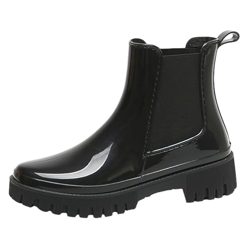 Jamron Damen Modische Chelsea Regenstiefel Dicker Absatz Knöchelhoch Gummistiefel Schwarz SN0708183 EU39 Jamron Damen Modische Chelsea Regenstiefel Dicker Absatz Knöchelhoch Gummistiefel Schwarz SN0708183 EU39 von Jamron