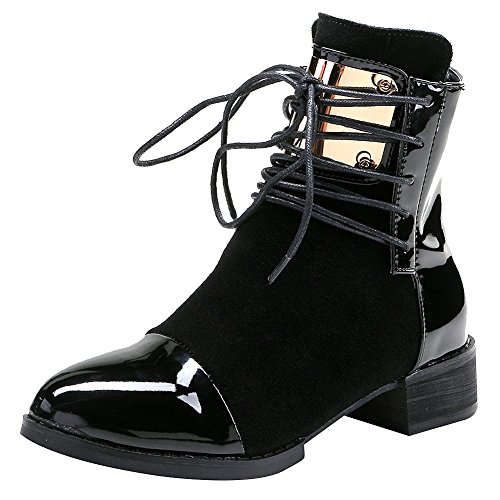 Jamron Damen Punk Metall Stil Cap Toe Blockabsatz Reißverschluss Stiefeletten Schwarz SN02701 EU39.5 Jamron Damen Punk Metall Stil Cap Toe Blockabsatz Reißverschluss Stiefeletten Schwarz SN02701 EU39.5 von Jamron