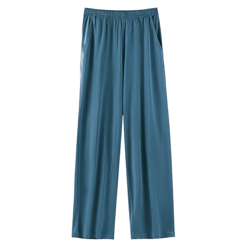Jamron Damen Übergröße Schlafanzughose Pyjamahose mit Weitem Bein Weiche Leicht Schlafhose Freizeithose mit Taschen Blau 4XL Jamron Damen Übergröße Schlafanzughose Pyjamahose mit Weitem Bein Weiche Leicht Schlafhose Freizeithose mit Taschen Blau 4XL von Jamron