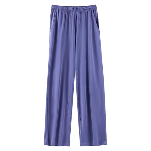 Jamron Damen Übergröße Schlafanzughose Pyjamahose mit Weitem Bein Weiche Leicht Schlafhose Freizeithose mit Taschen Lila-1 XL Jamron Damen Übergröße Schlafanzughose Pyjamahose mit Weitem Bein Weiche Leicht Schlafhose Freizeithose mit Taschen Lila-1 XL von Jamron