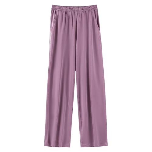 Jamron Damen Übergröße Schlafanzughose Pyjamahose mit Weitem Bein Weiche Leicht Schlafhose Freizeithose mit Taschen Lila-2 4XL Jamron Damen Übergröße Schlafanzughose Pyjamahose mit Weitem Bein Weiche Leicht Schlafhose Freizeithose mit Taschen Lila-2 4XL von Jamron