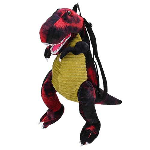 Jamron Erwachsene Kinder 3D Gefüllter Dinosaurier Rucksack Plüsch Tier Spielzeug Daypack SN0708257-A Rot von Jamron