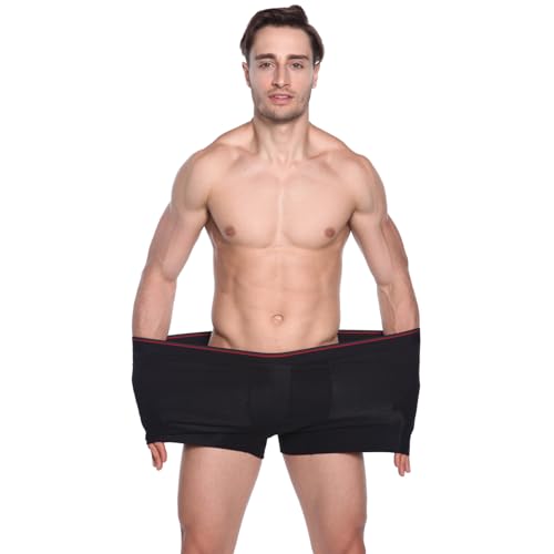 Jamron Herren 3er Pack Baumwoll Stretch Boxershorts Unterwäsche no Eingriff Schwarz & Schwarz & Schwarz 3XL von Jamron