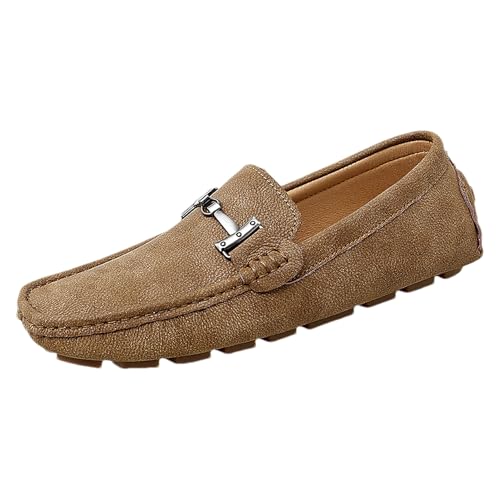 Jamron Herren Echtes Leder Slipper Mokassins Elegant Loafer mit Schnalle Braun SN0707326 EU41.5 Jamron Herren Echtes Leder Slipper Mokassins Elegant Loafer mit Schnalle Braun SN0707326 EU41.5 von Jamron