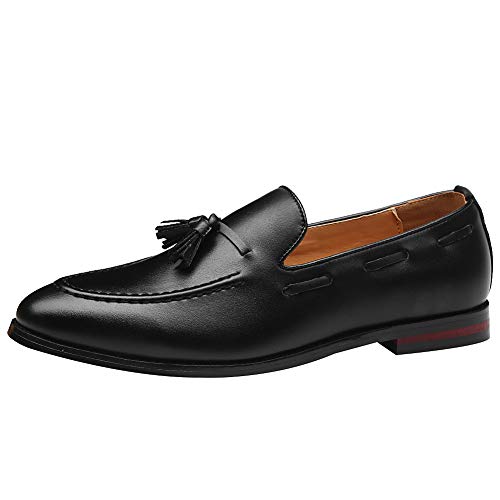 Jamron Herren Klassisch Britischer Stil Quaste Loafers Halbschuhe Kunstleder Leicht Mokassin Slippers Schwarz SN01757 EU46.5 Jamron Herren Klassisch Britischer Stil Quaste Loafers Halbschuhe Kunstleder Leicht Mokassin Slippers Schwarz SN01757 EU46.5 von Jamron