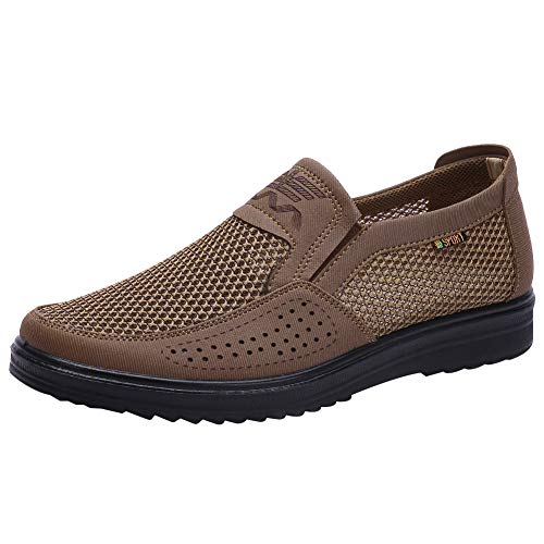 Jamron Herren Sommer Atmungsaktiv Mesh Loafers Fahrschuhe Leicht Freizeit Sneakers Braun SN01749 EU43 Jamron Herren Sommer Atmungsaktiv Mesh Loafers Fahrschuhe Leicht Freizeit Sneakers Braun SN01749 EU43 von Jamron
