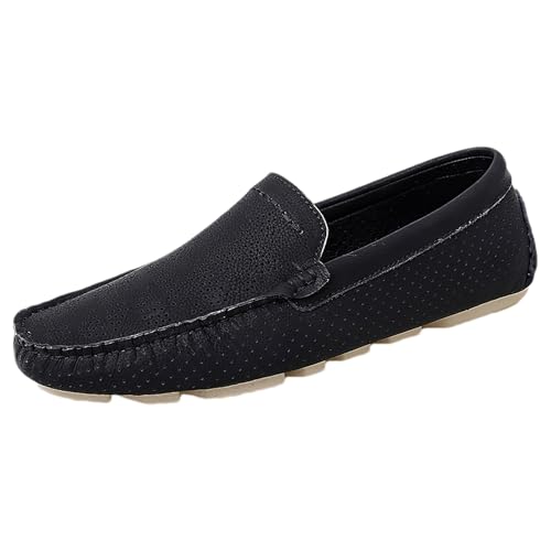 Jamron Herren Sommer Atmungsaktive Aushöhlen Leder Slipper Mokassins Schwarz SN0707325 EU39.5 Jamron Herren Sommer Atmungsaktive Aushöhlen Leder Slipper Mokassins Schwarz SN0707325 EU39.5 von Jamron