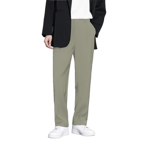 Jamron Herren Sommer Atmungsaktive Hose mit Geradem Bein Große Größe SN0703472 Khaki M von Jamron