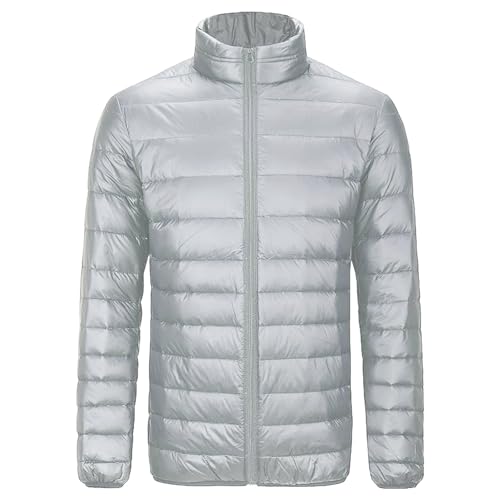 Jamron Herren Übergröße Winterjacke Steppjacke Warm Wattierte Pufferjacke mit Stehkragen & Vielen Taschen Grau 6XL von Jamron