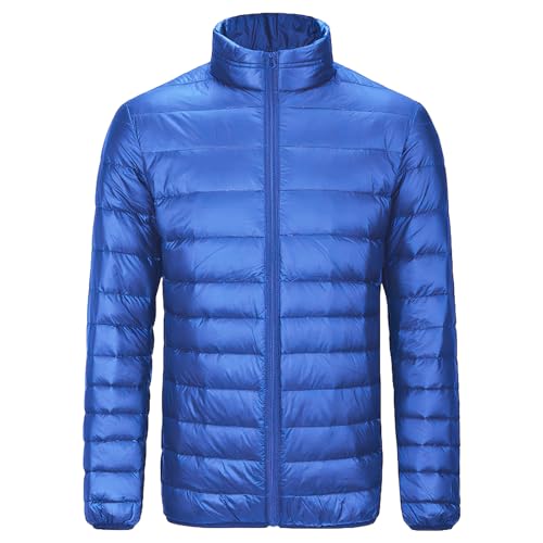 Jamron Herren Übergröße Winterjacke Steppjacke Warm Wattierte Pufferjacke mit Stehkragen & Vielen Taschen Königsblau 5XL von Jamron