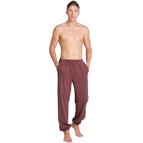 Jamron Herren Winter Beidseitig Flauschige Thermo Hosen Dehnbare Lässige Sporthosen Übergröße SA5AP01 Burgund 4XL von Jamron