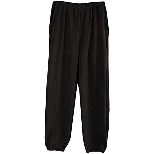 Jamron Herren Winter Beidseitig Flauschige Thermo Hosen Dehnbare Lässige Sporthosen Übergröße SA5AP01 Schwarz-2 3XL von Jamron