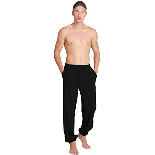 Jamron Herren Winter Beidseitig Flauschige Thermo Hosen Dehnbare Lässige Sporthosen Übergröße SA5AP01 Schwarz 3XL von Jamron