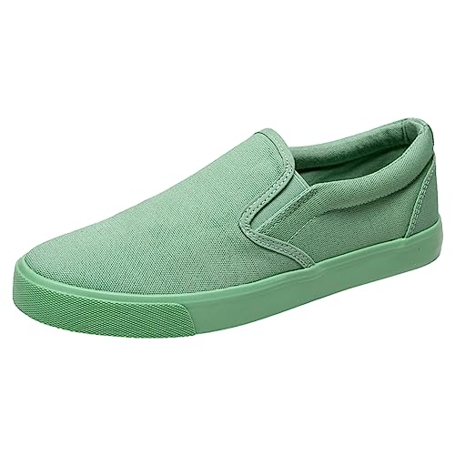 Jamron Hombre Color Sólido Slip On Zapatos de Lona Zapatillas Casual Sneakers Plimsolls Avocado SN0706142 EU42 von Jamron